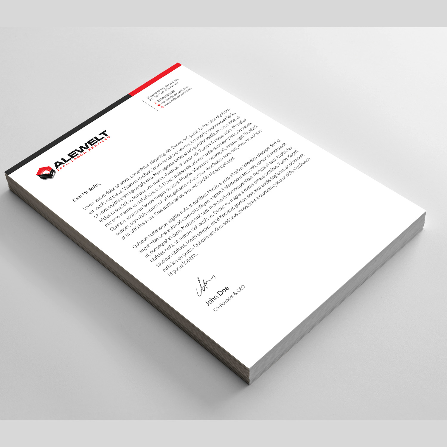 Stationery Design by Right_D for Alewelt Concrete, Inc. | Design #17719009