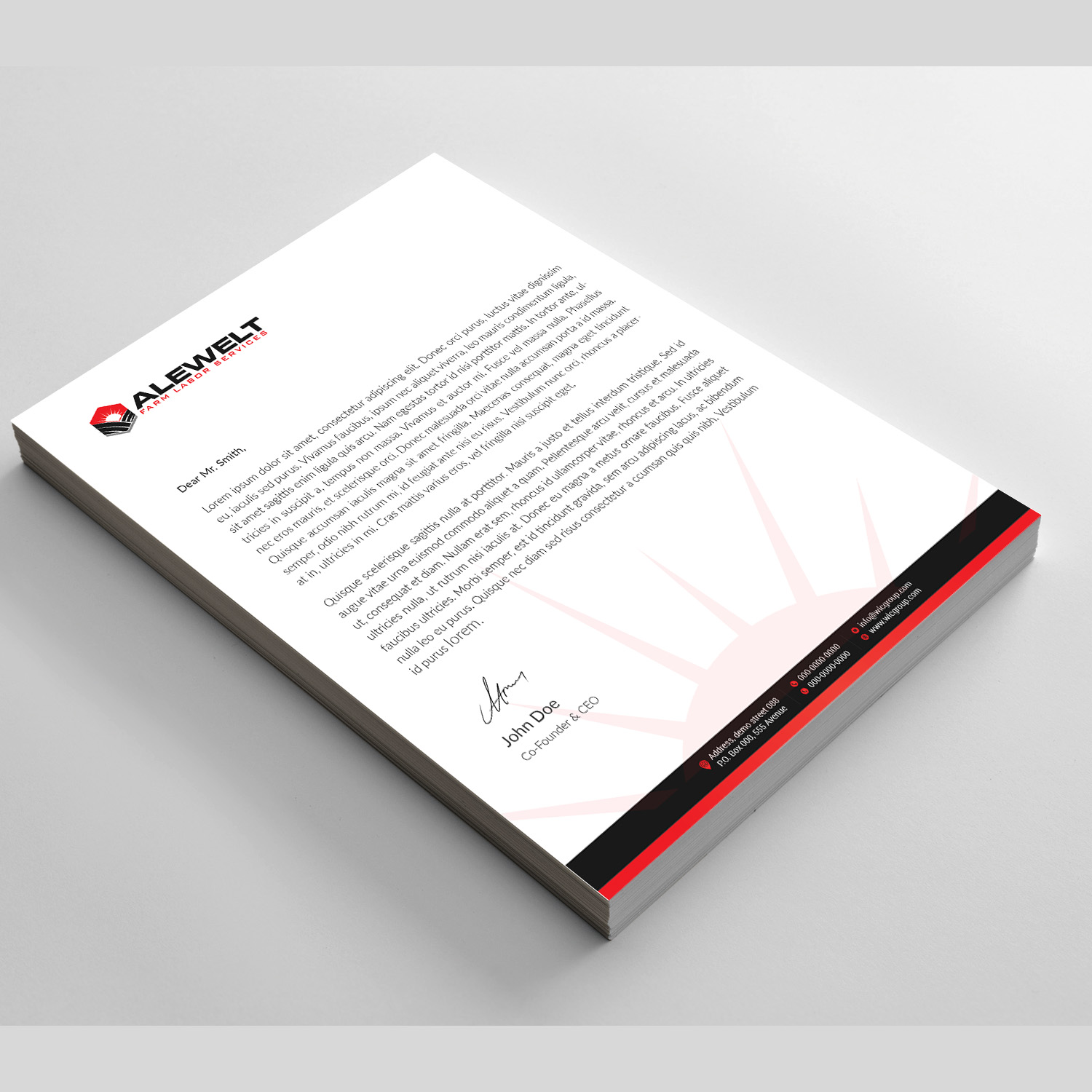 Stationery Design by Right_D for Alewelt Concrete, Inc. | Design #17719061