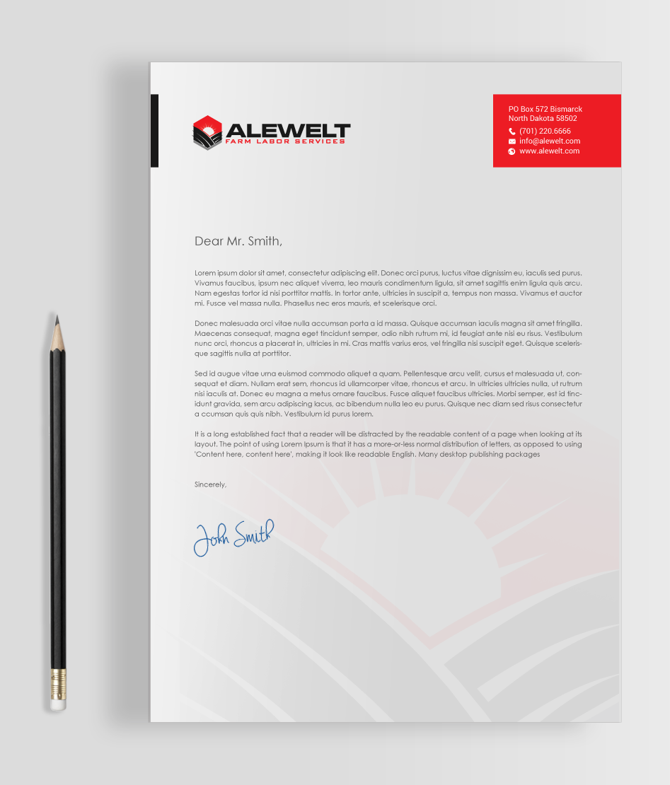 Stationery Design by chandrayaan.creative for Alewelt Concrete, Inc. | Design #17733751