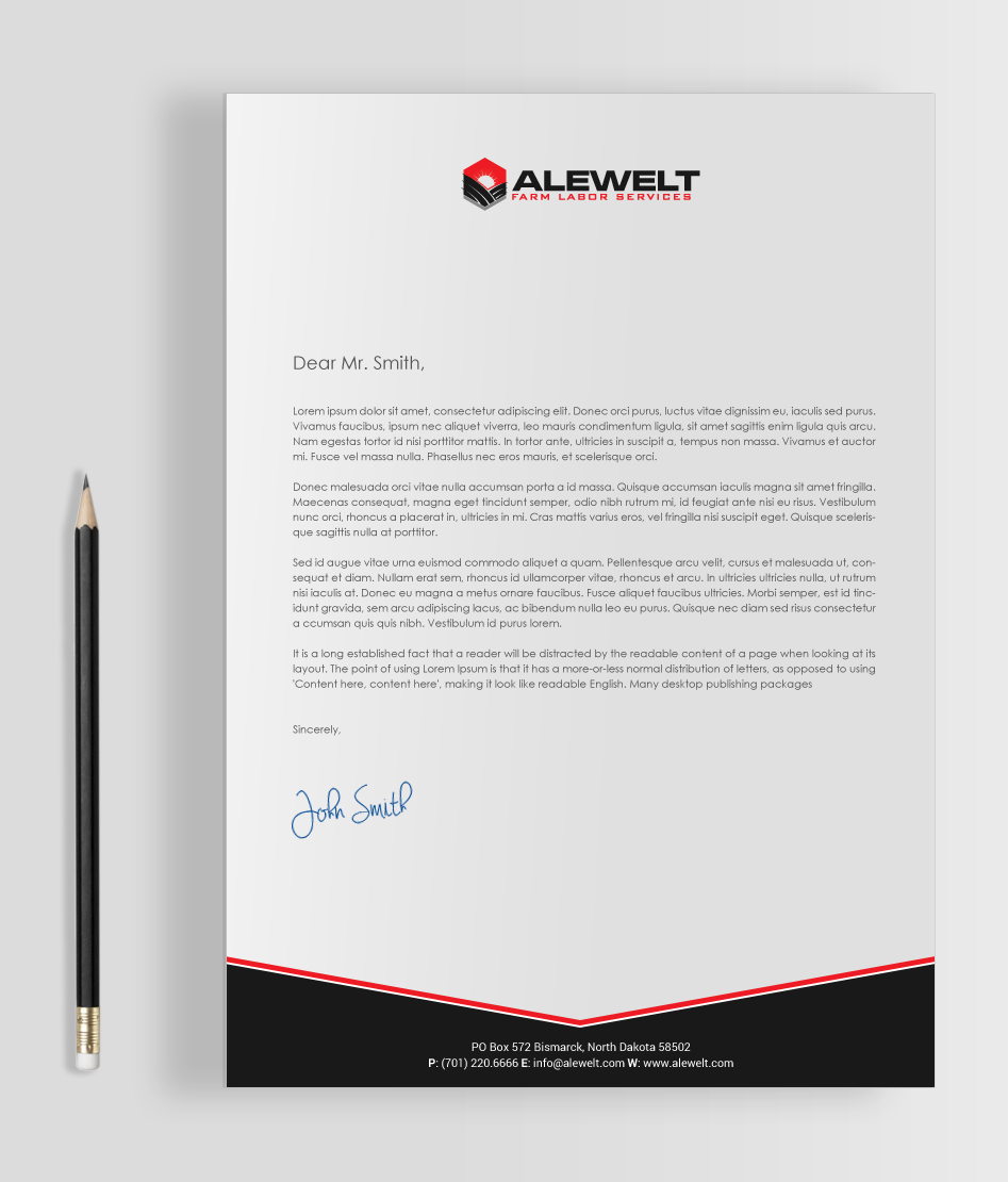 Stationery Design by chandrayaan.creative for Alewelt Concrete, Inc. | Design #17733752