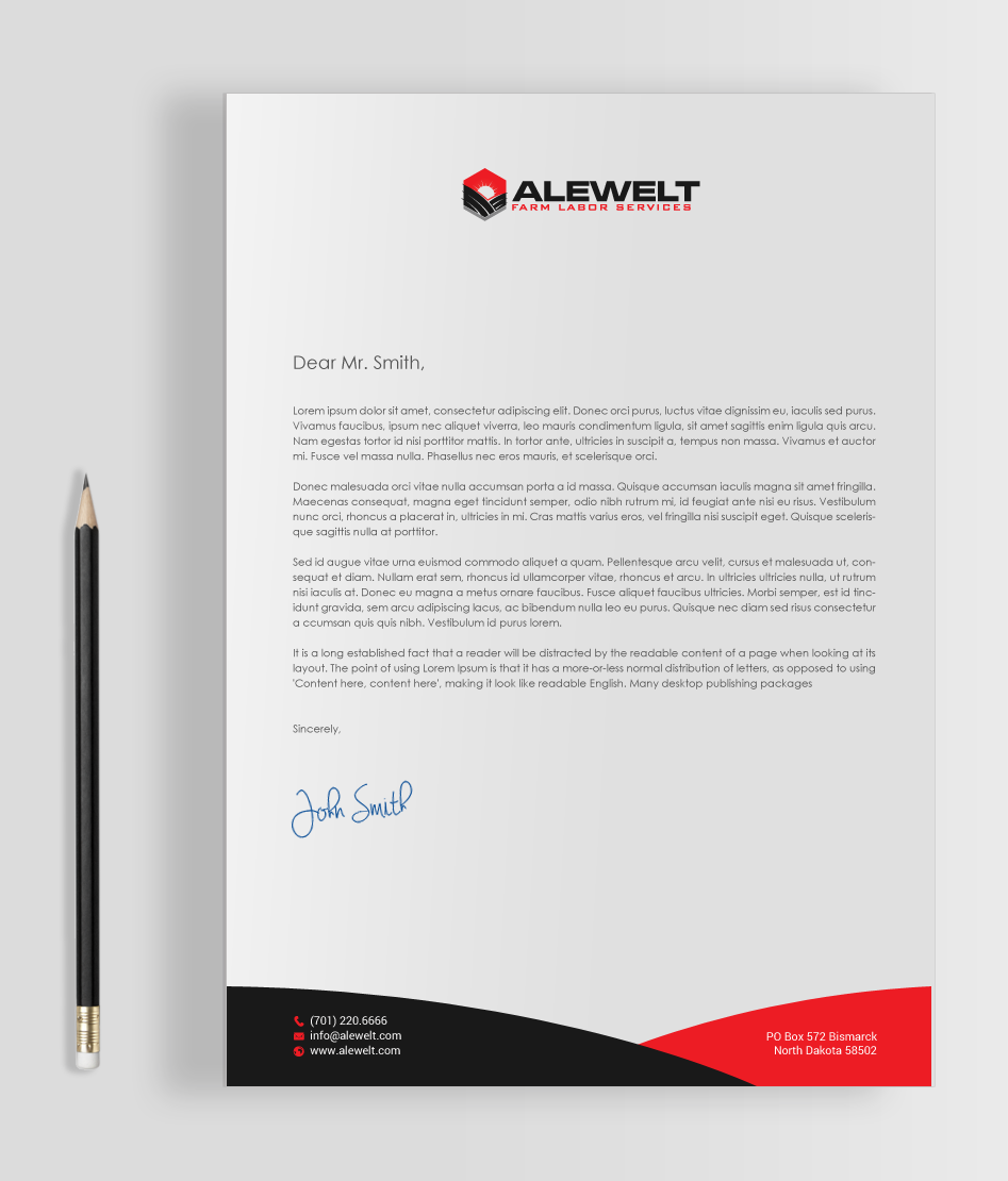 Stationery Design by chandrayaan.creative for Alewelt Concrete, Inc. | Design #17733766