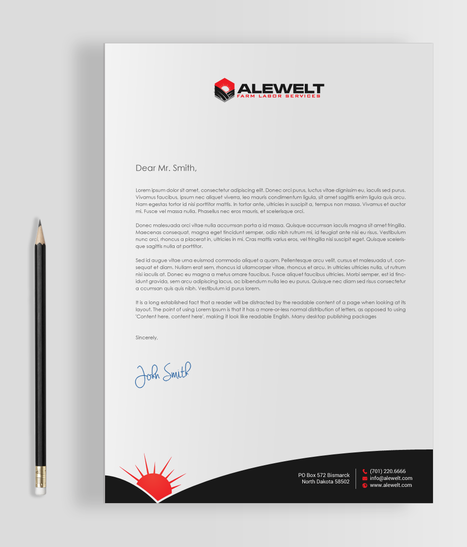 Stationery Design by chandrayaan.creative for Alewelt Concrete, Inc. | Design #17733768