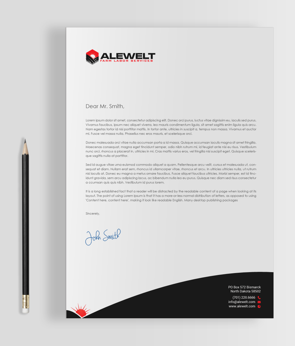 Stationery Design by chandrayaan.creative for Alewelt Concrete, Inc. | Design #17733769