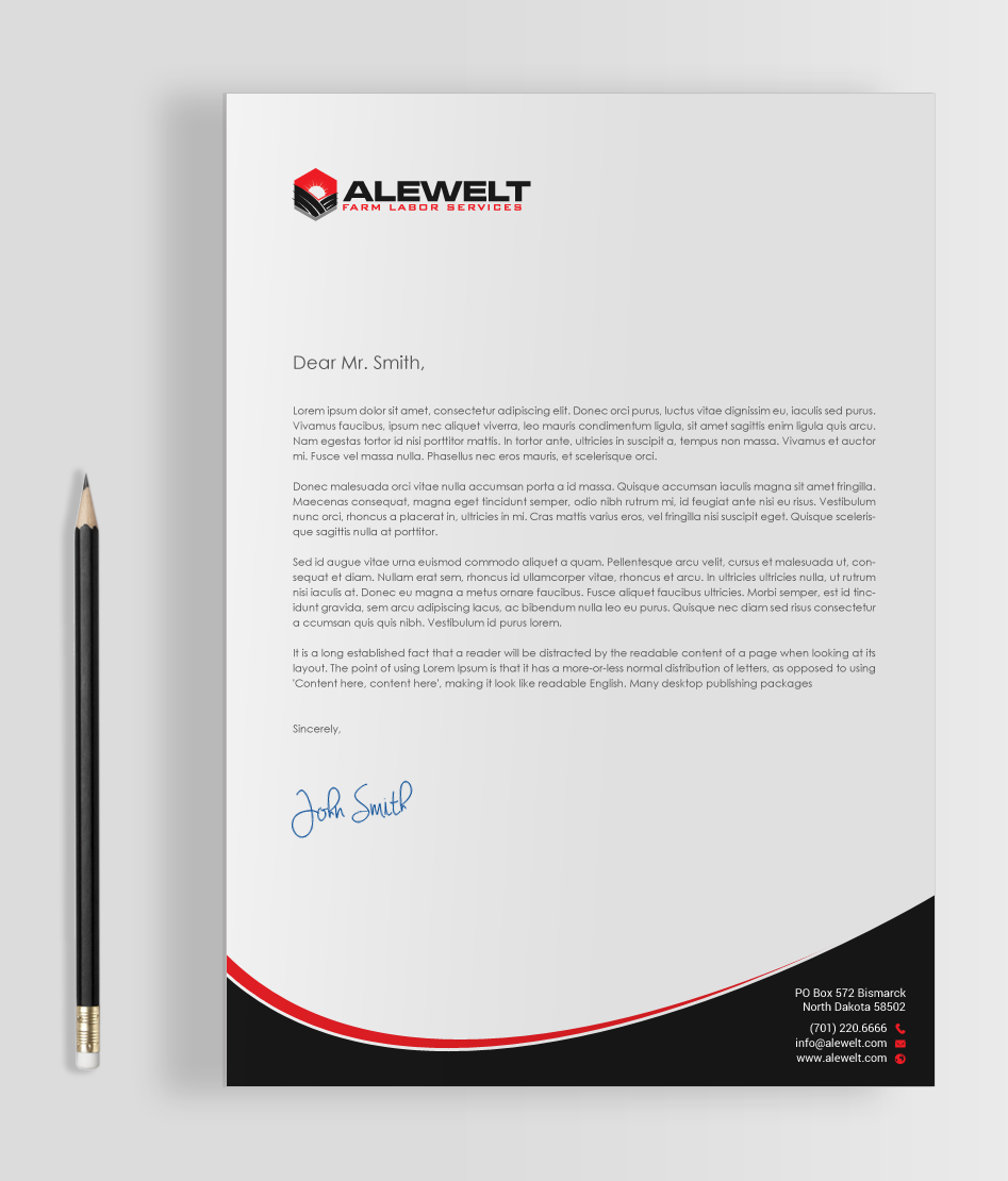Stationery Design by chandrayaan.creative for Alewelt Concrete, Inc. | Design #17733789