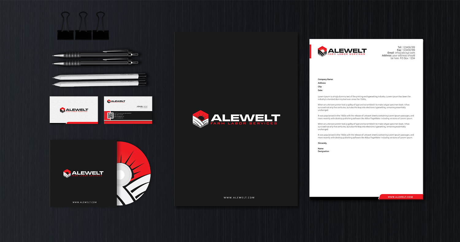 Stationery Design by Mime Artworks for Alewelt Concrete, Inc. | Design #17739435