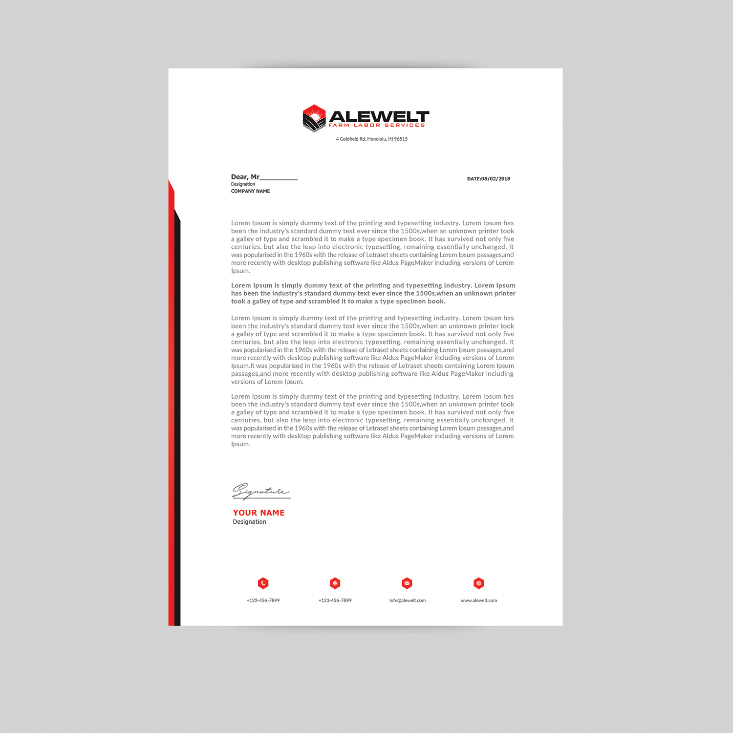 Stationery Design by bdesigner9 for Alewelt Concrete, Inc. | Design #17726655