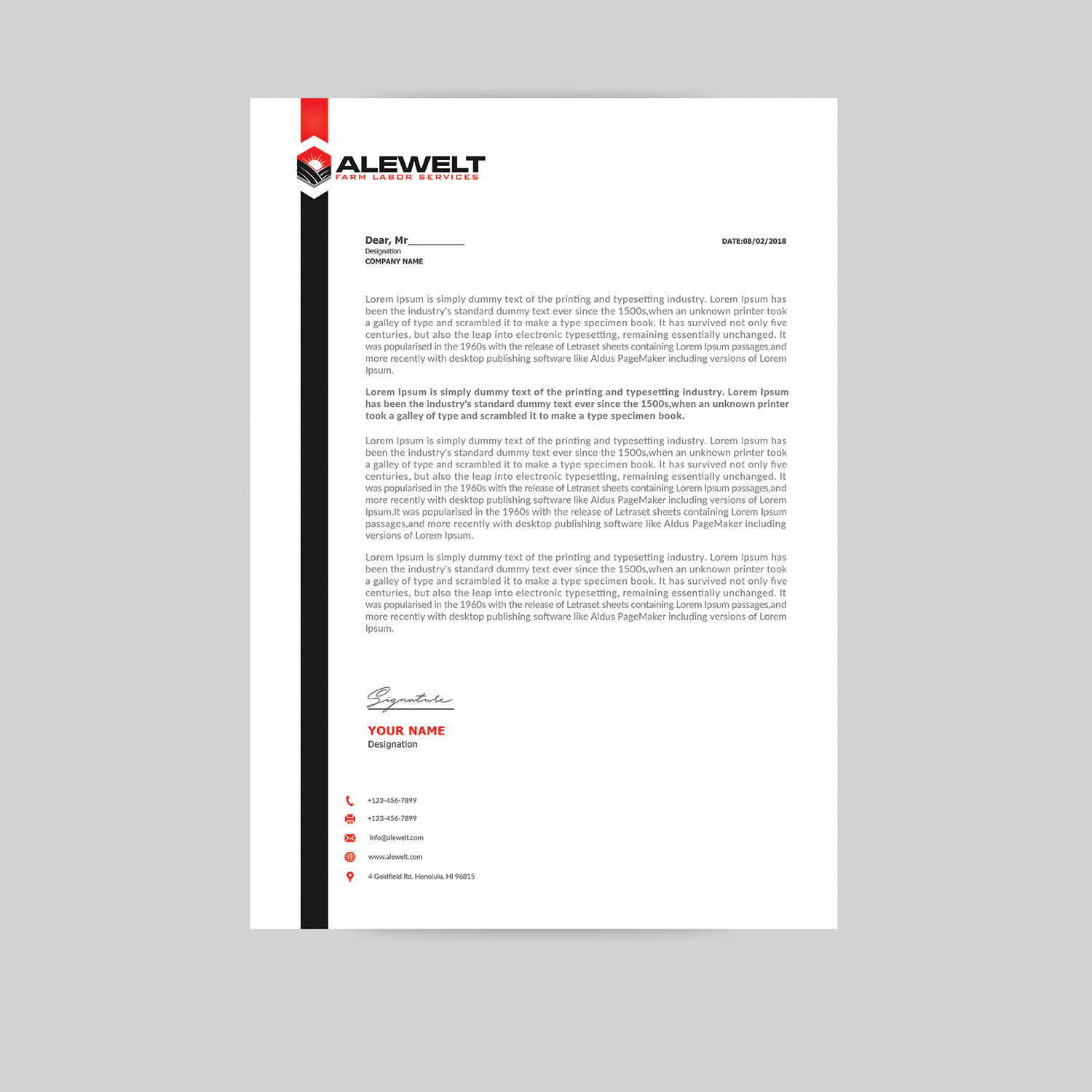 Stationery Design by bdesigner9 for Alewelt Concrete, Inc. | Design #17726657