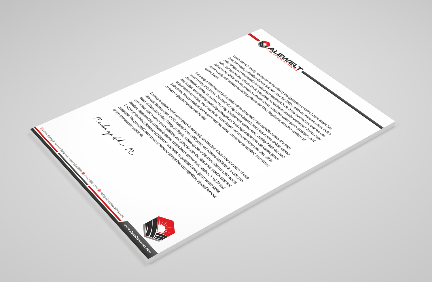 Stationery Design by Petter Goms for Alewelt Concrete, Inc. | Design #17721353