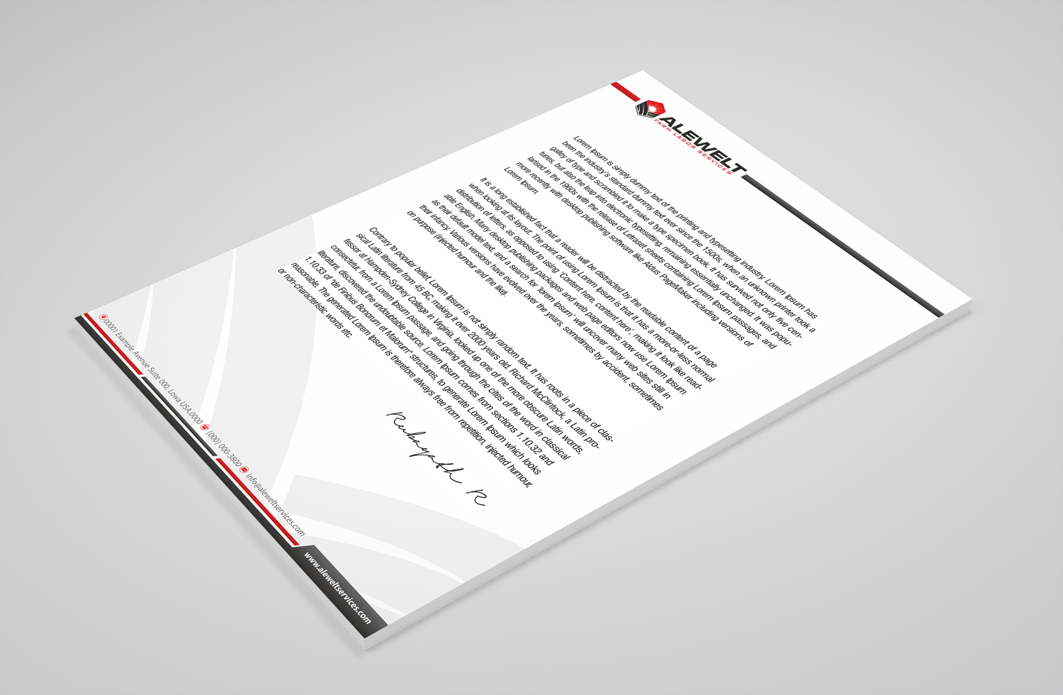 Stationery Design by Petter Goms for Alewelt Concrete, Inc. | Design #17721719