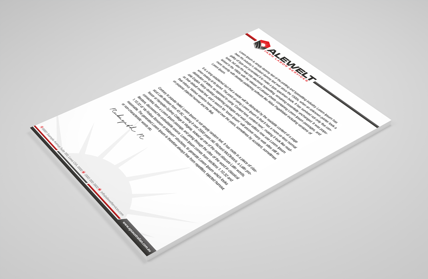 Stationery Design by Petter Goms for Alewelt Concrete, Inc. | Design #17721720