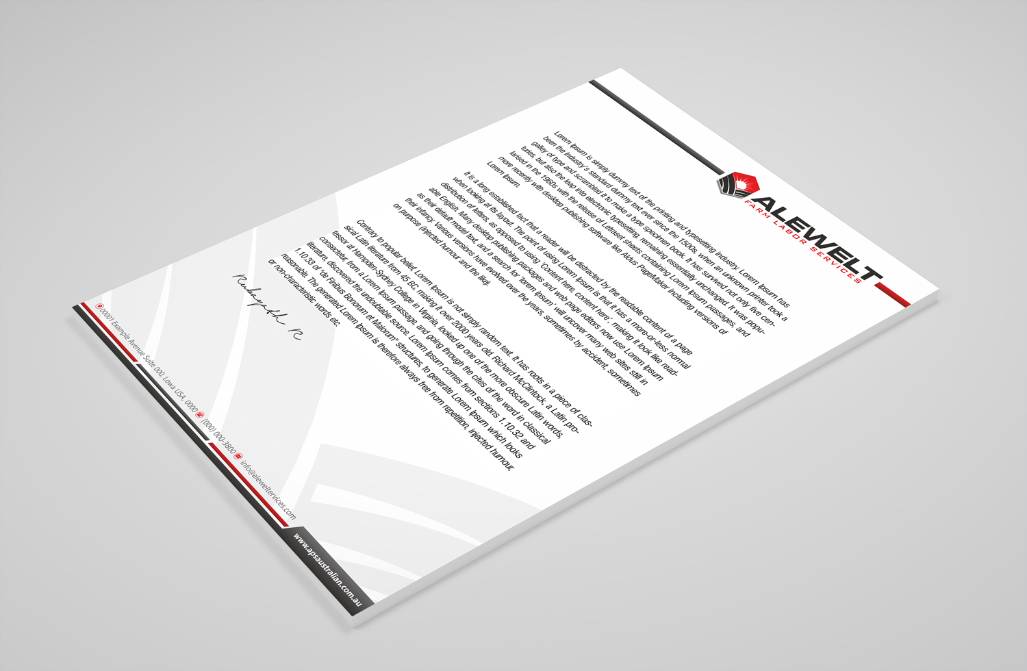 Stationery Design by Petter Goms for Alewelt Concrete, Inc. | Design #17722778