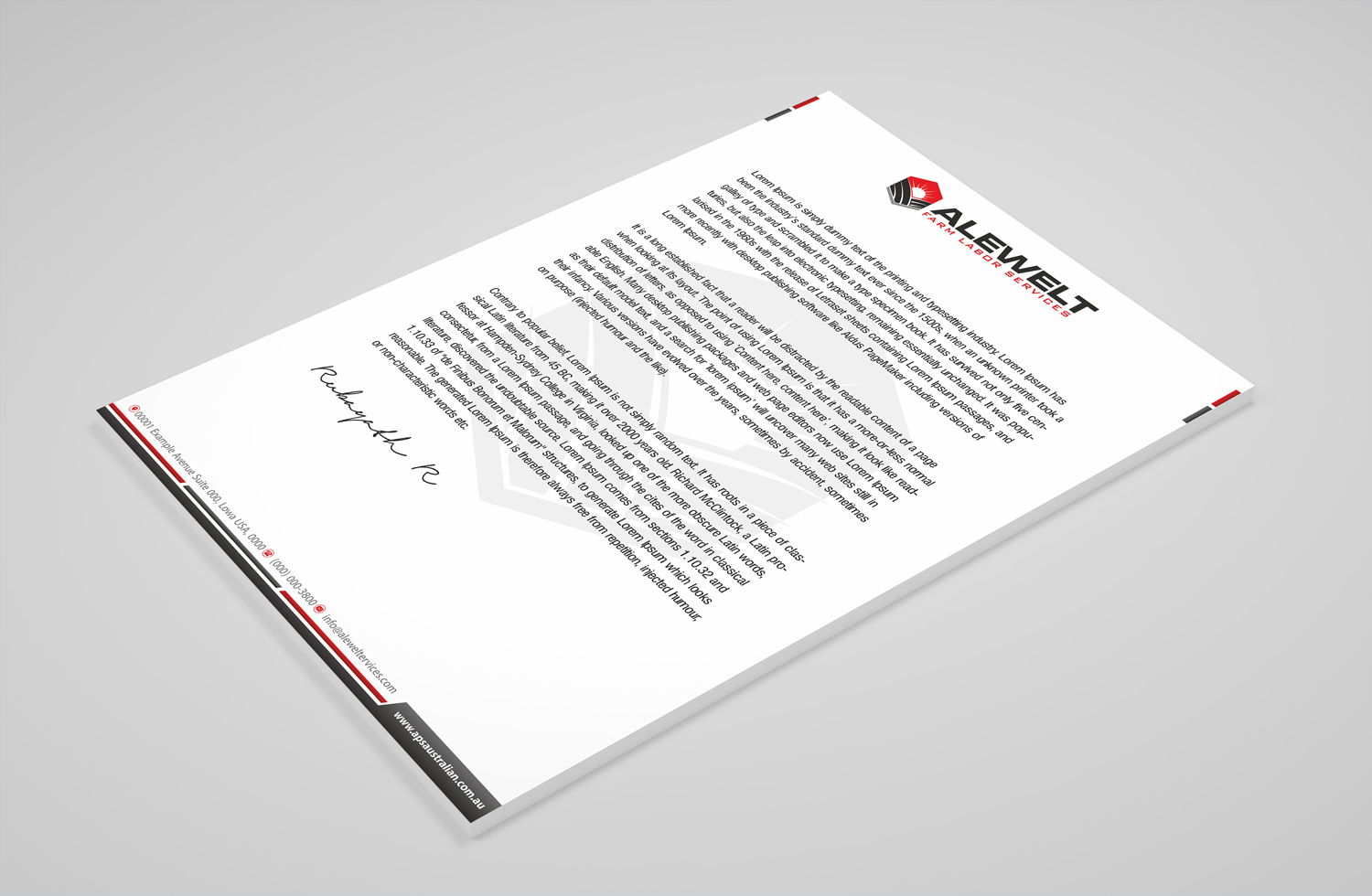 Stationery Design by Petter Goms for Alewelt Concrete, Inc. | Design #17724338