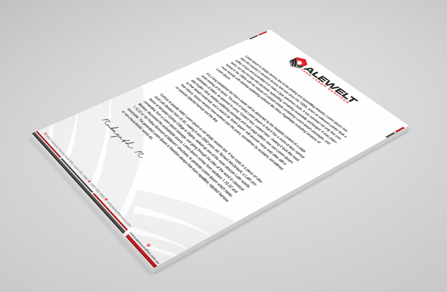 Stationery Design by Petter Goms for Alewelt Concrete, Inc. | Design #17724339