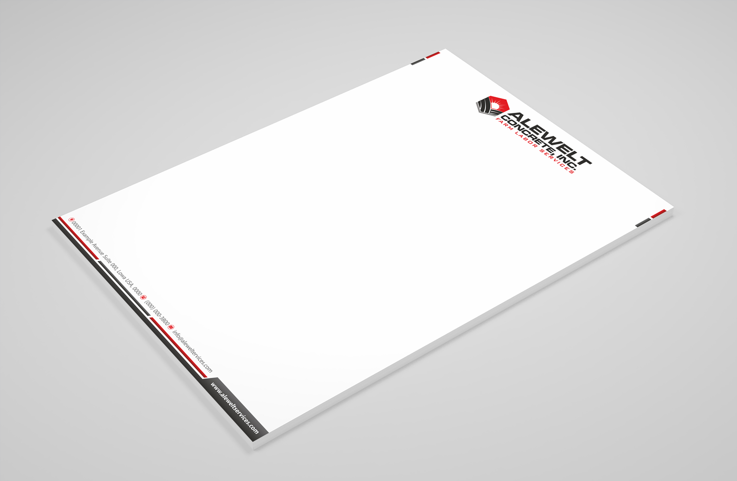 Stationery Design by Petter Goms for Alewelt Concrete, Inc. | Design #17864482