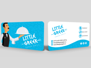 Business Card for New Greek Restaurant | Business Card Design by Hardcore Design