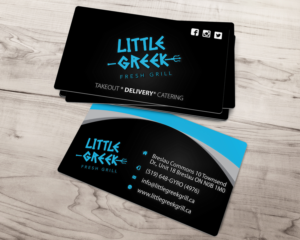 Business Card Design by Impressive Solutions for Little Greek Fresh Grill | Design: #17732743