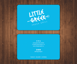 Business Card for New Greek Restaurant | Business Card Design by Stylez Designz