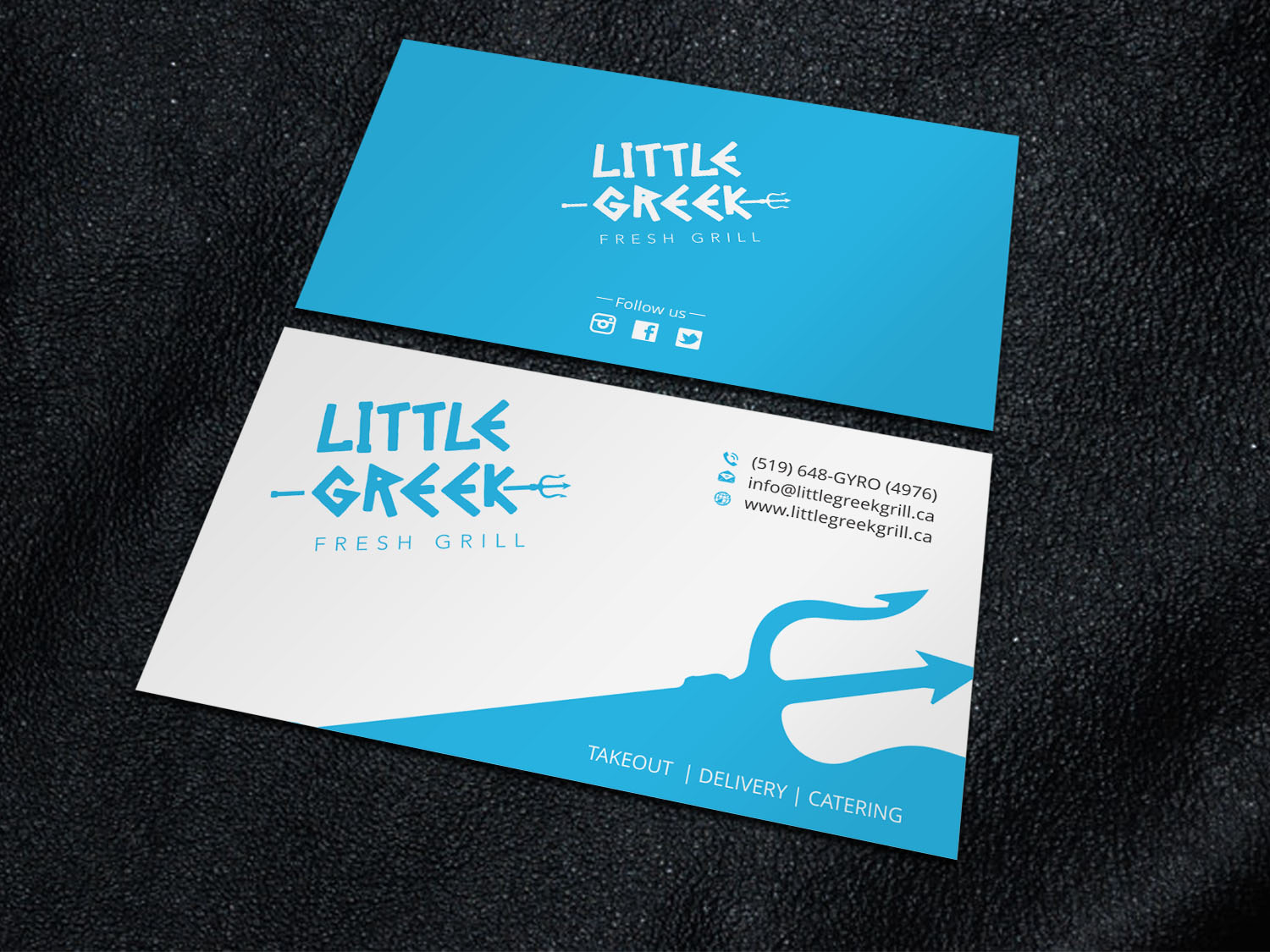 Business Card Design by Xpert for Little Greek Fresh Grill | Design #17725076