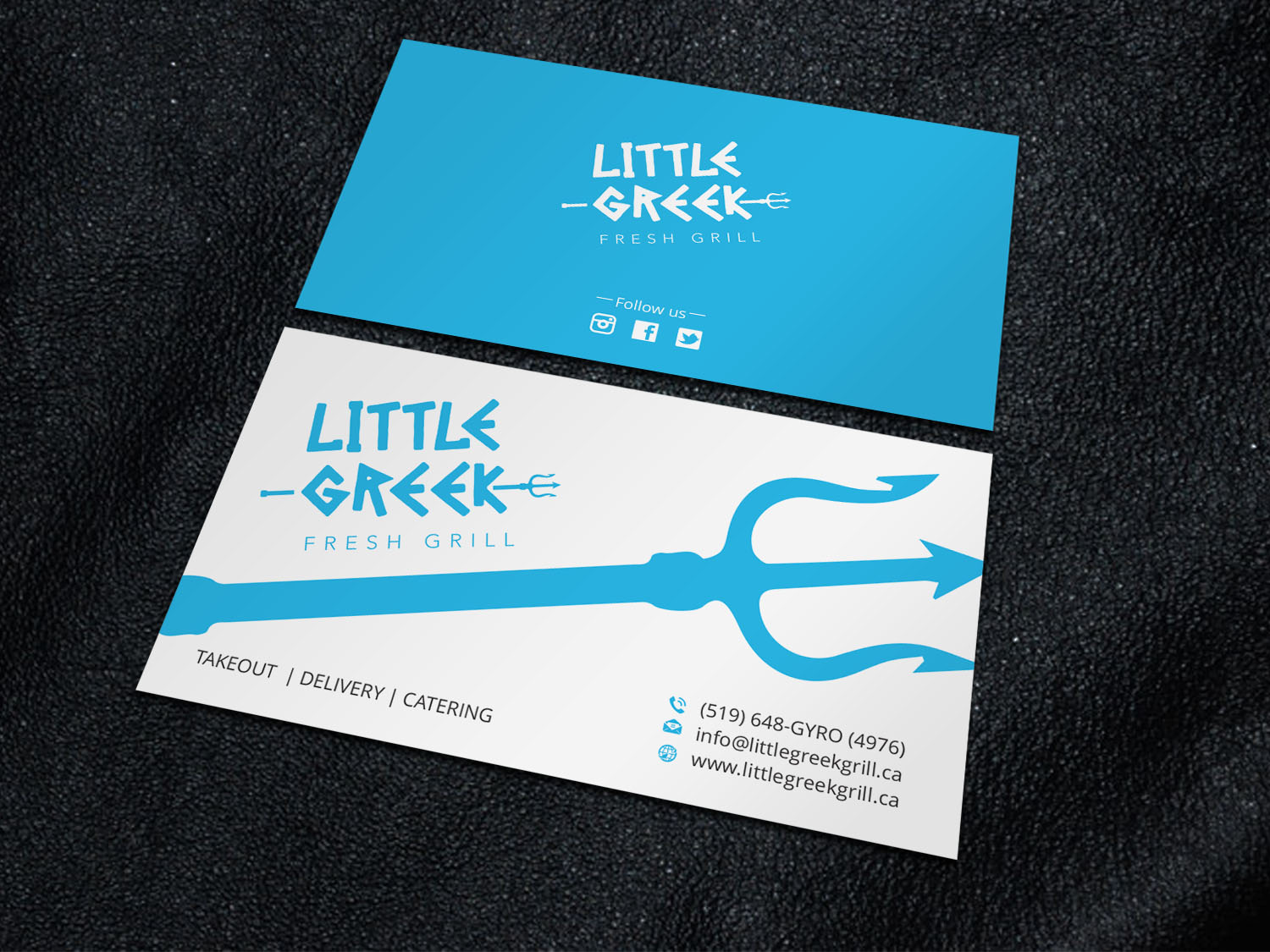 Business Card Design by Xpert for Little Greek Fresh Grill | Design #17725077