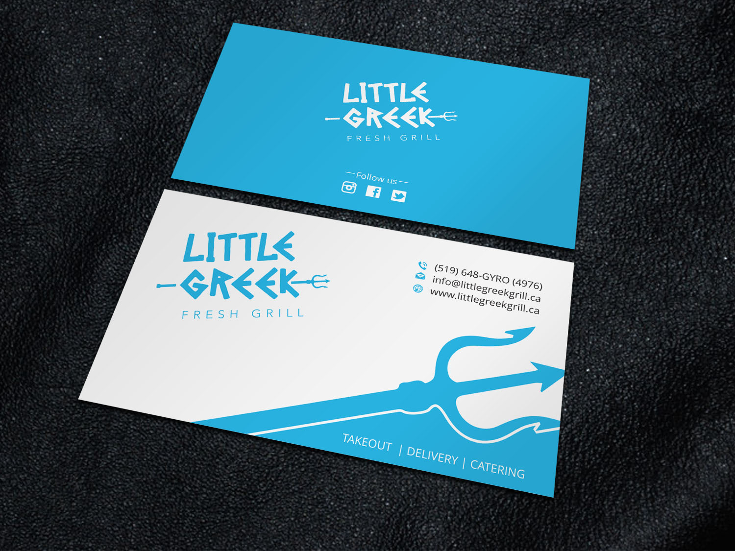 Business Card Design by Xpert for Little Greek Fresh Grill | Design #17725078