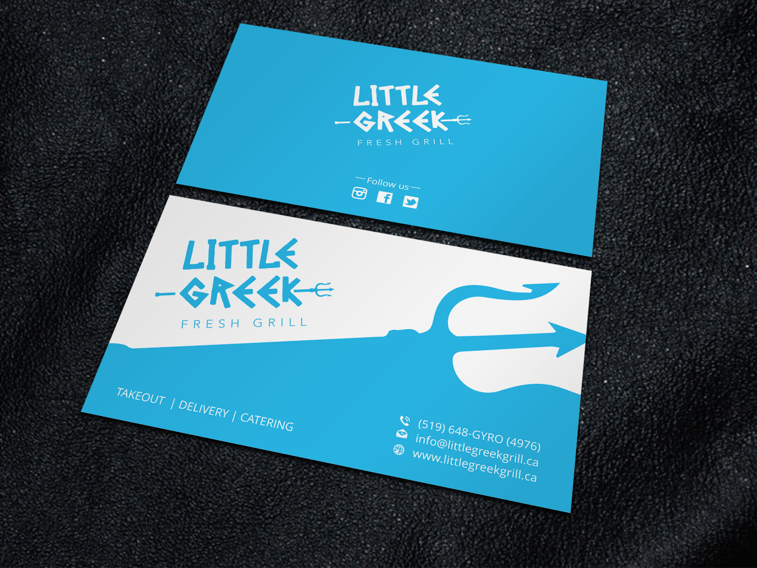 Business Card Design by Xpert for Little Greek Fresh Grill | Design #17725079