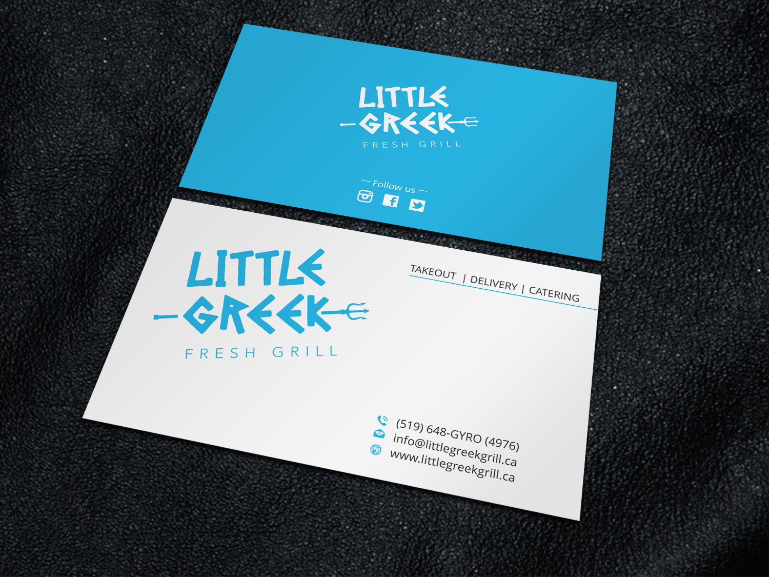 Business Card Design by Xpert for Little Greek Fresh Grill | Design #17725080