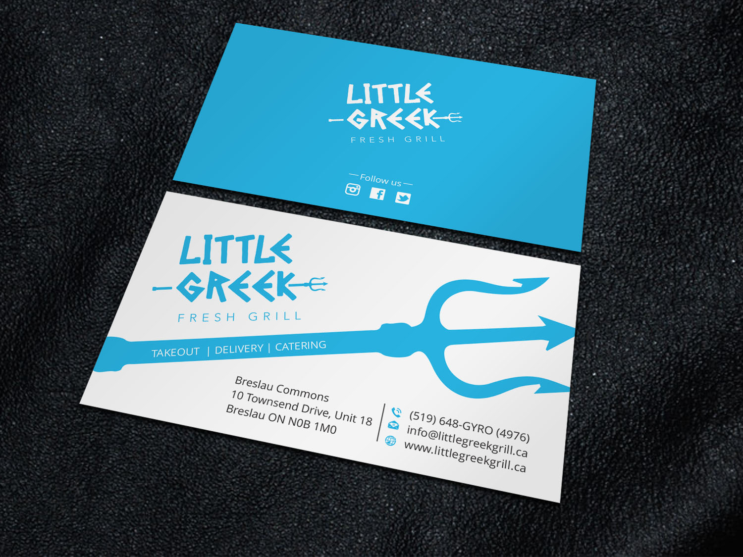 Business Card Design by Xpert for Little Greek Fresh Grill | Design #17728885