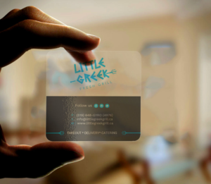 Business Card Design by Tripti Ranjan Gain for Little Greek Fresh Grill | Design: #17720784