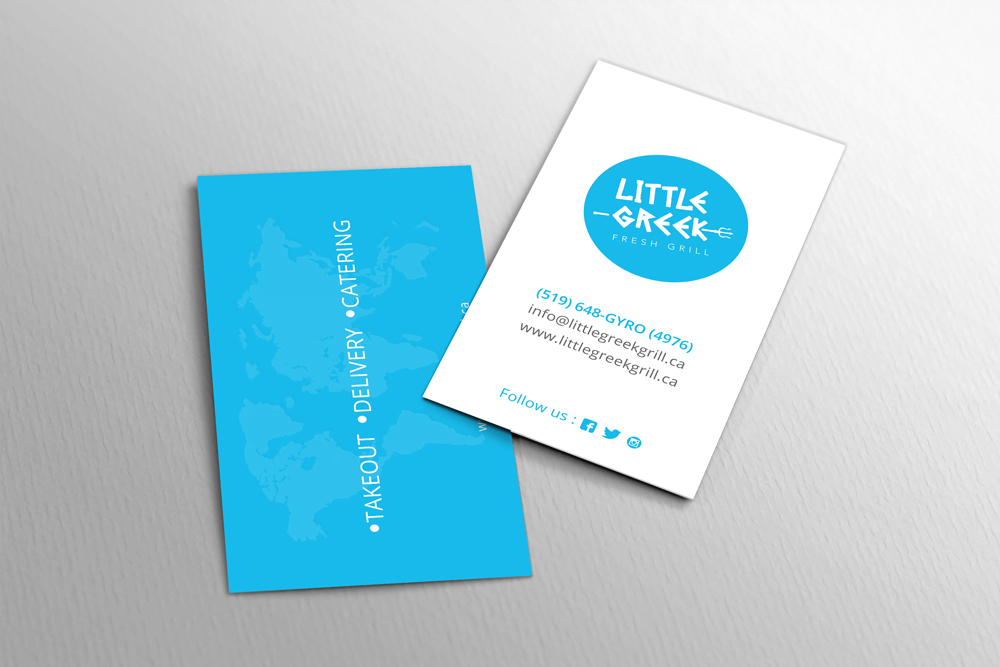 Business Card Design by alex_etel for Little Greek Fresh Grill | Design #17722940