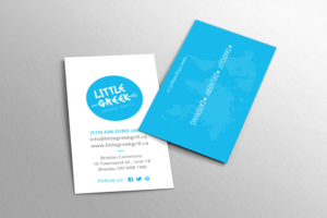 Business Card Design by alex_etel for Little Greek Fresh Grill | Design: #17740583