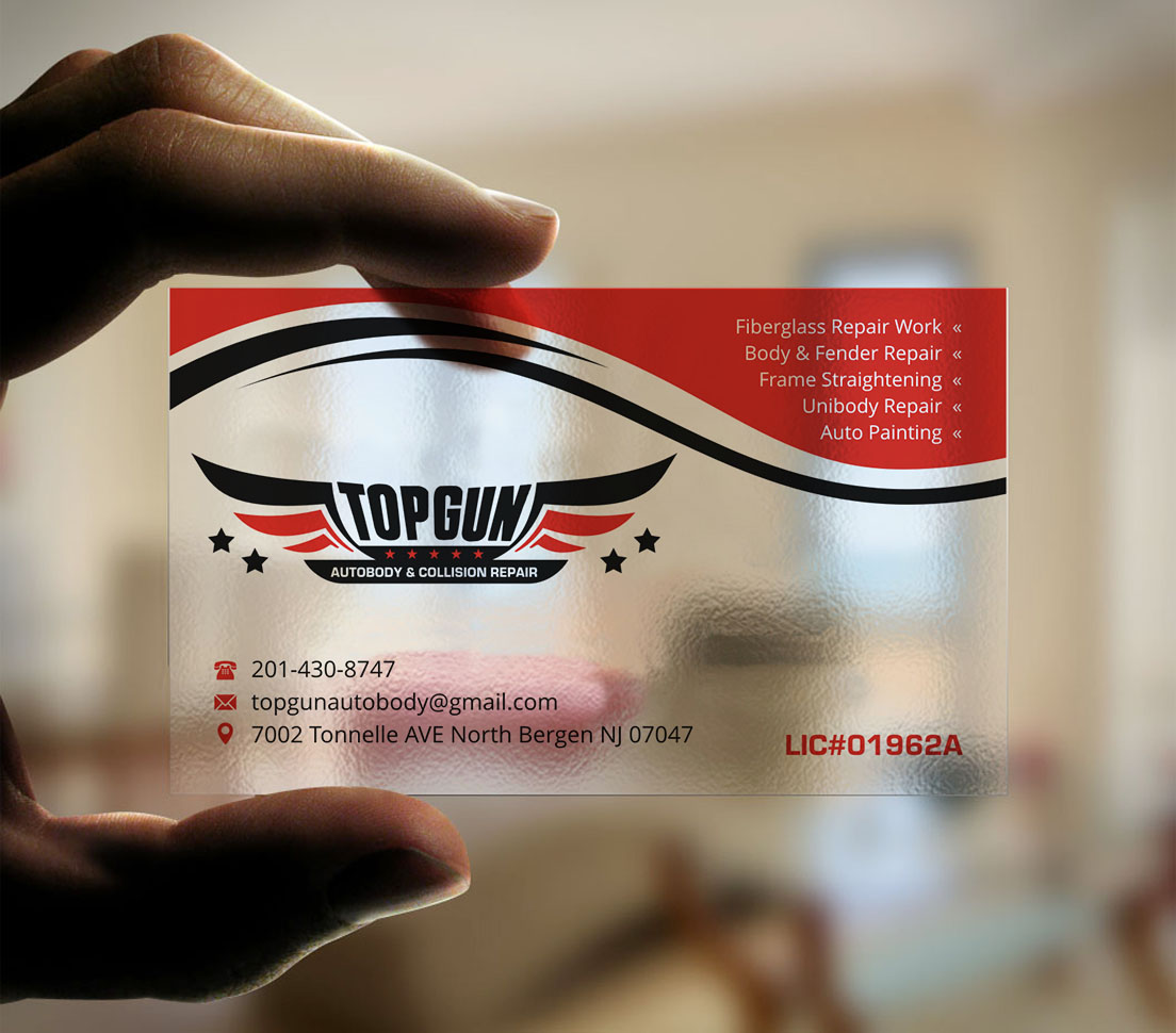 Diseño de Tarjeta de Presentación por INDIAN_Ashok para topgun autobody and towing | Diseño #17745546