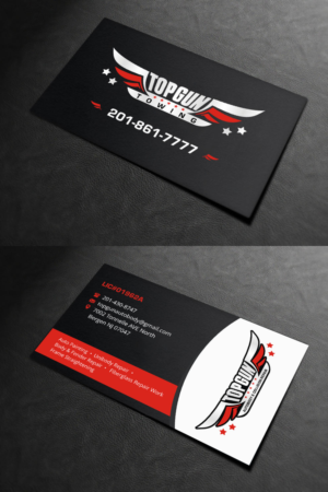 Business Card Design by INDIAN_Ashok for topgun autobody and towing | Design: #17745572
