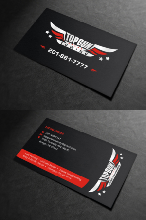 Business Card Design by INDIAN_Ashok for topgun autobody and towing | Design: #17745573
