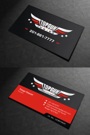 Business Card Design by INDIAN_Ashok for topgun autobody and towing | Design: #17745576