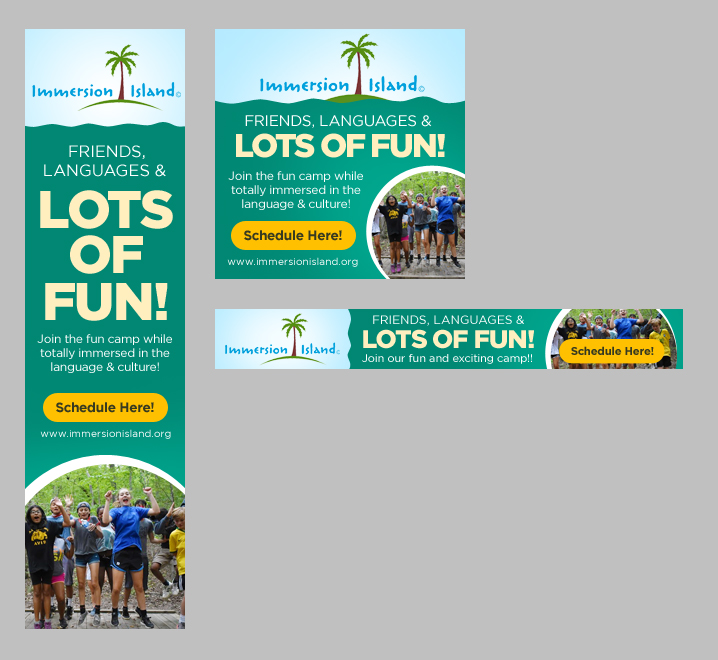 Banner Ad Design by designhero for Immersion Island | Design #17760197