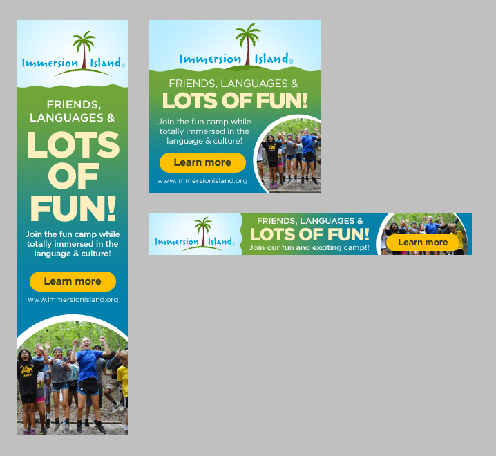 Banner Ad Design by designhero for Immersion Island | Design #17770949