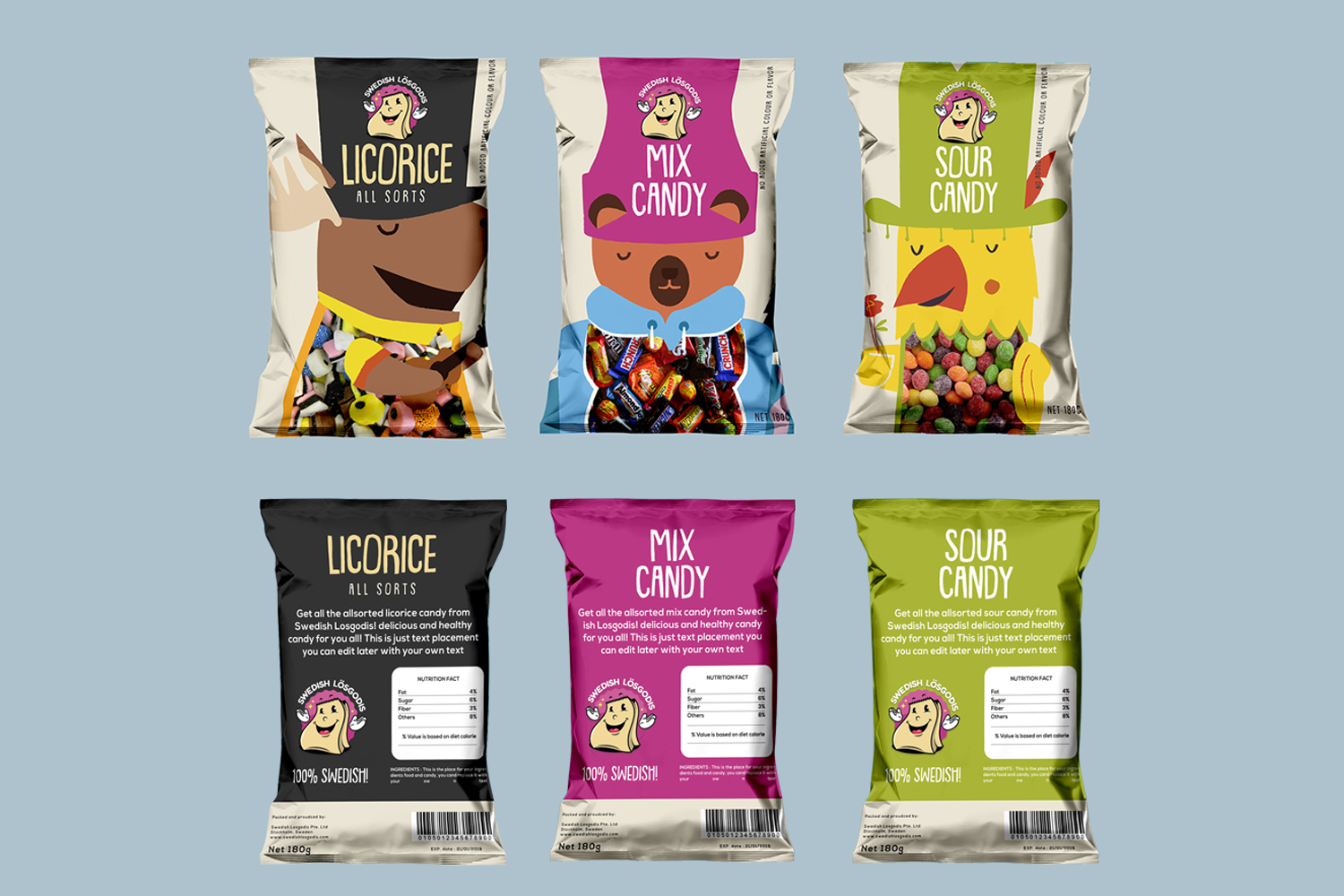 Packaging Design by nurrehmet for Swedish Lösgodis | Design: #17782935