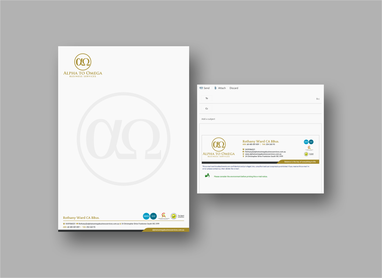 Design de Papeterie par INDIAN_Ashok pour Alpha to Omega Business Services | Design #17725349
