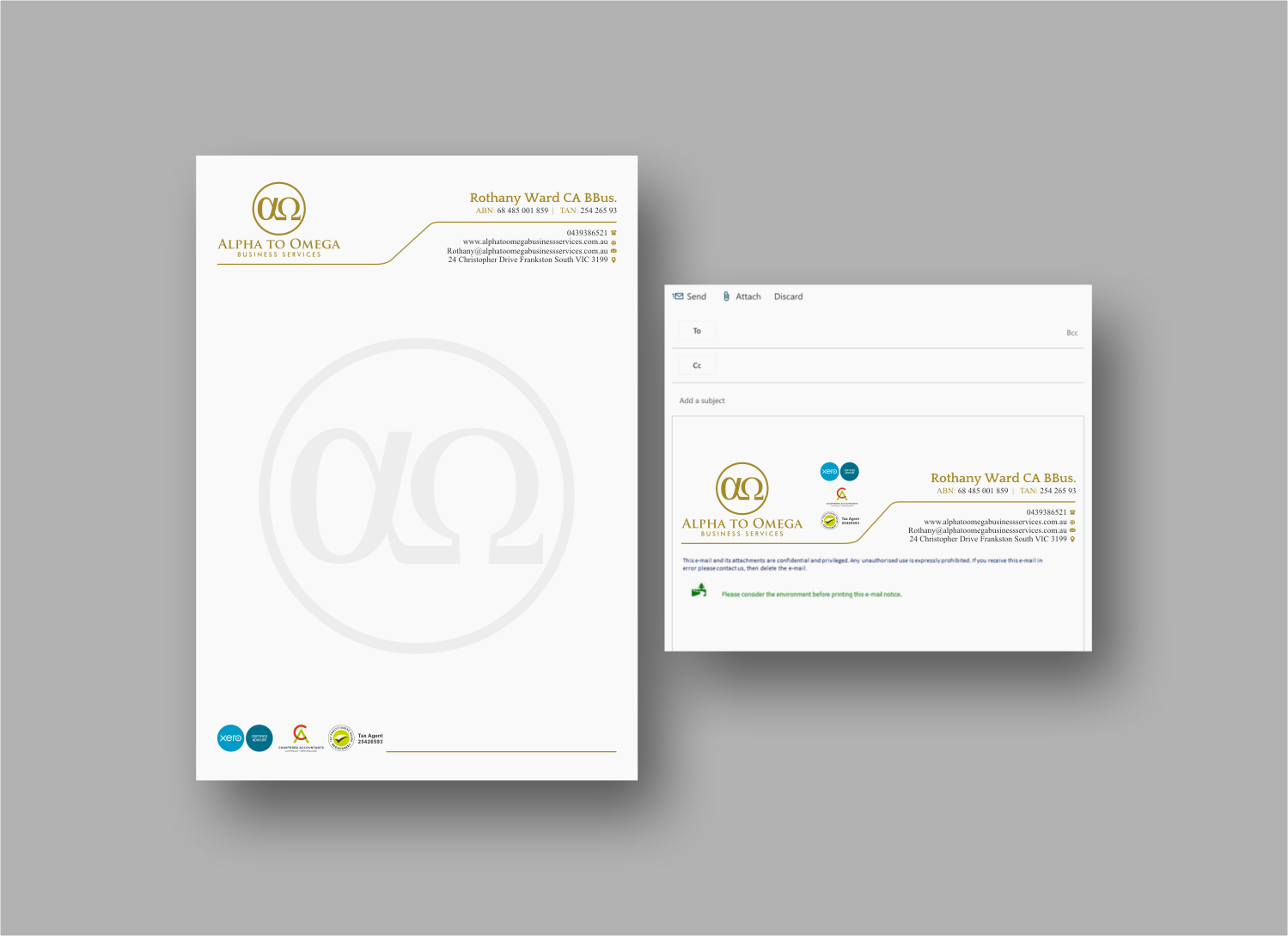 Stationery Design by INDIAN_Ashok for Alpha to Omega Business Services | Design #17725352