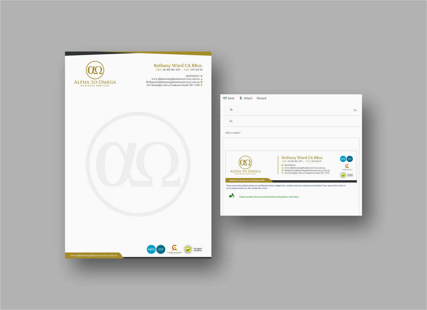 Design de Papeterie par INDIAN_Ashok pour Alpha to Omega Business Services | Design #17725353