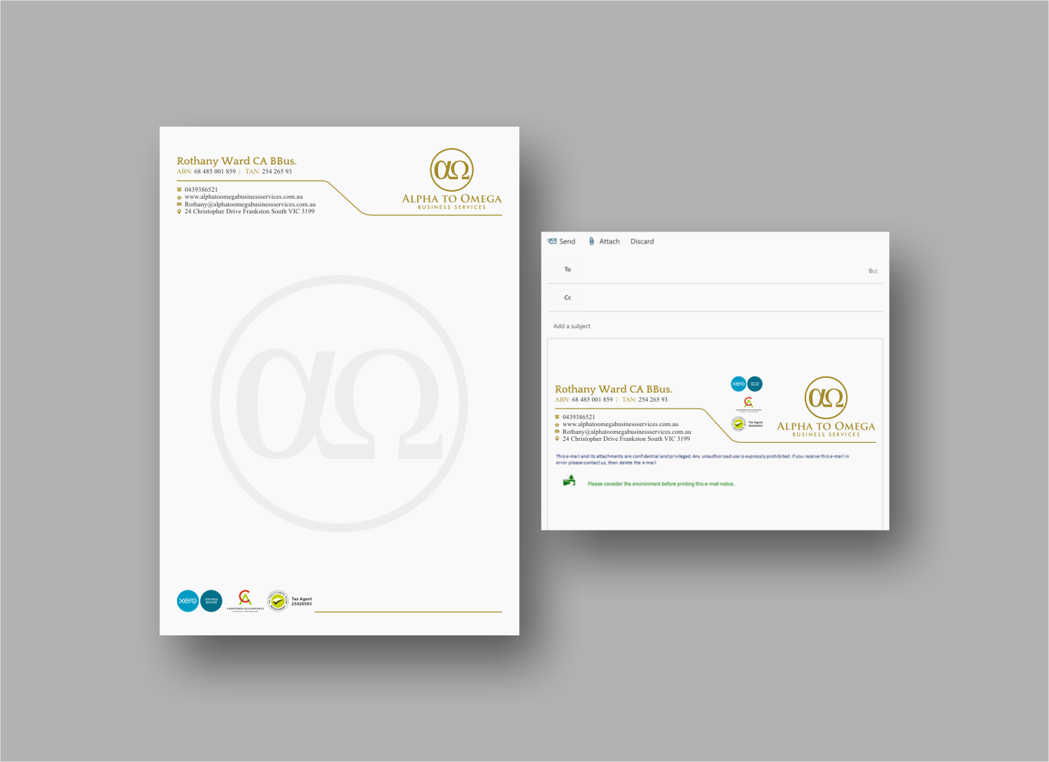 Diseño de Papelería por INDIAN_Ashok para Alpha to Omega Business Services | Diseño #17725362