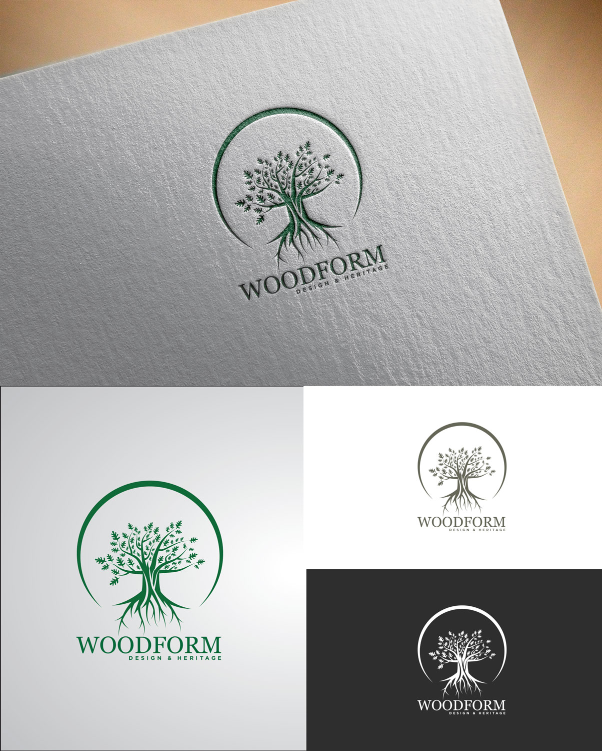 Logo Design by Arrowhead for Woodform Design & Heritage Ltd  | Design #17720054