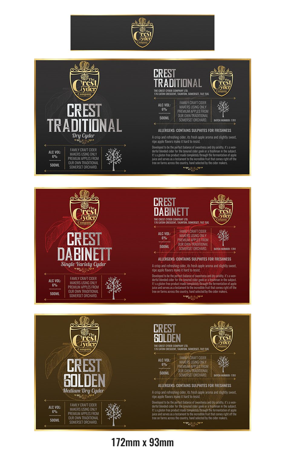 Diseño de Etiqueta por SAI DESIGNS para The Crest Cyder Company | Diseño #17879701