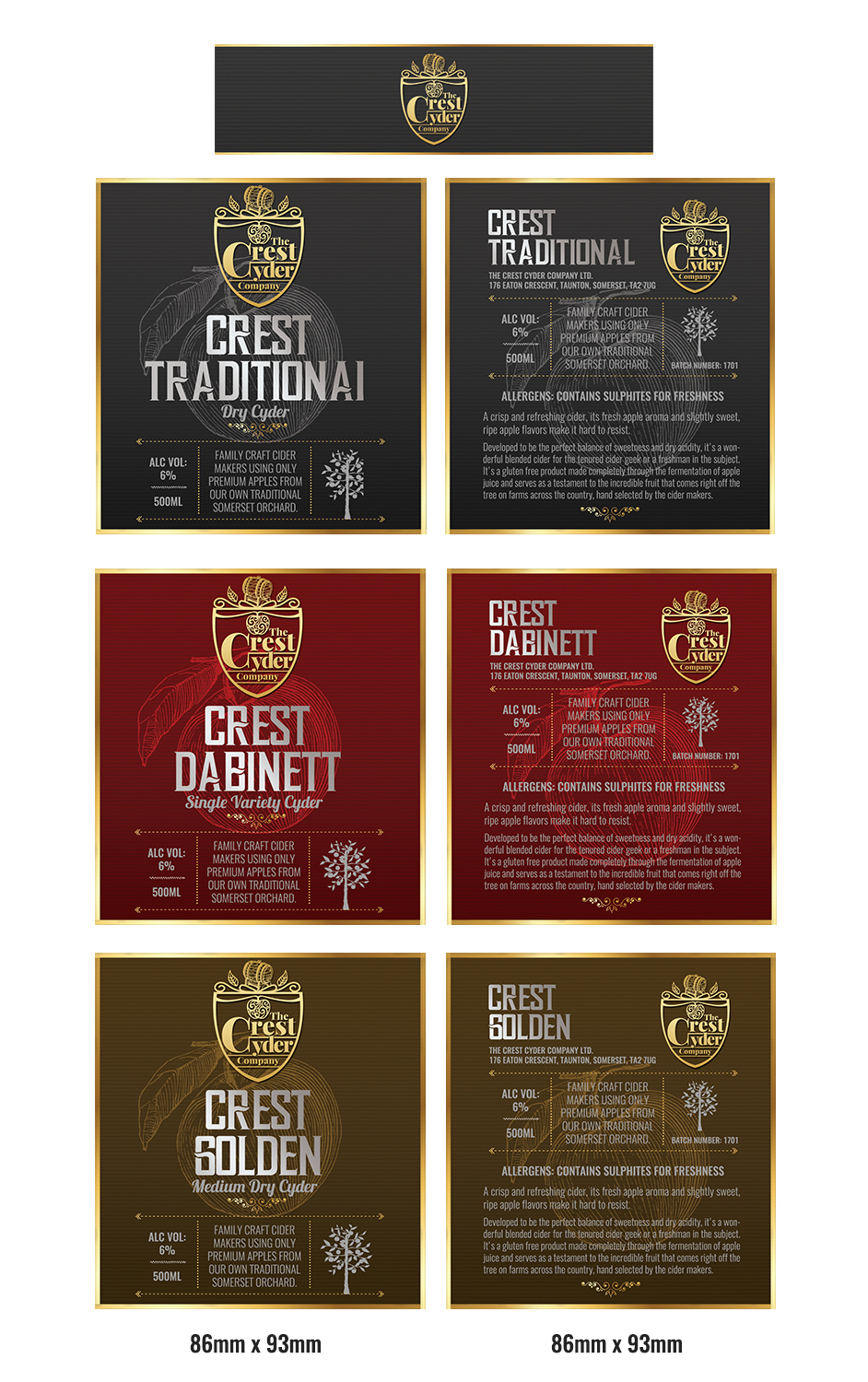 Diseño de Etiqueta por SAI DESIGNS para The Crest Cyder Company | Diseño #17903294