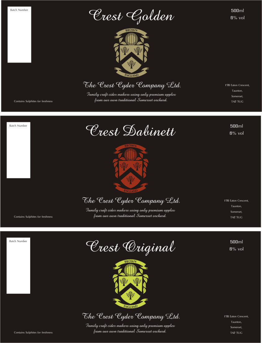 Label Design by Albion Design Project for The Crest Cyder Company | Design #17780212