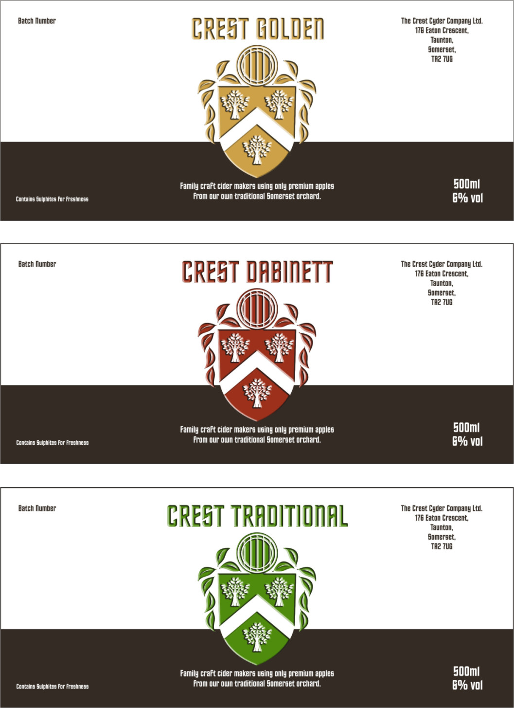 Label Design by Albion Design Project for The Crest Cyder Company | Design #17819642