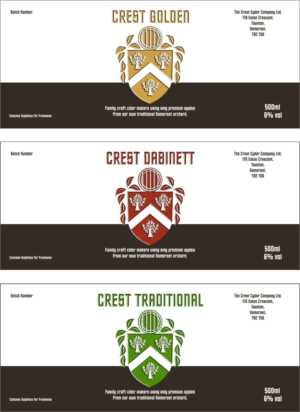 Label Design by Albion Design Project for The Crest Cyder Company | Design: #17819642