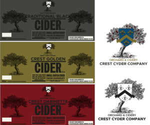 Label Design by Jenny P for The Crest Cyder Company | Design: #17791340