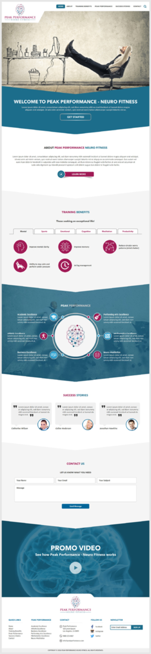 Peak Performance Neuro Fitness | WordPress-Design von -Marc-