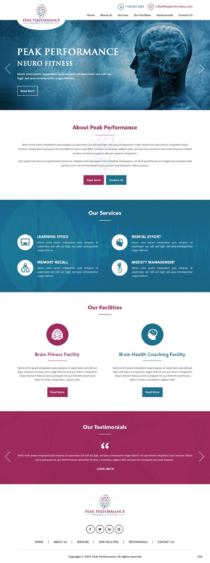 Design Wordpress par pb pour NeuroPrima | Design : #17741542